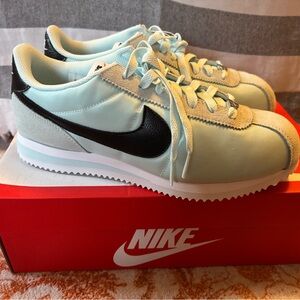 Nike Cortez Sneakers in Light Blue and Black